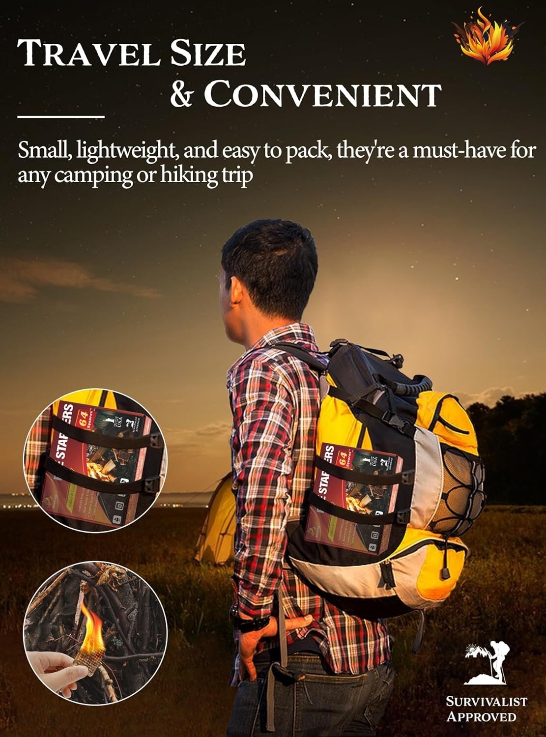 Nvkrvks Fire Starter, Easy-Burning Fire Starter Squares for Wood Stoves