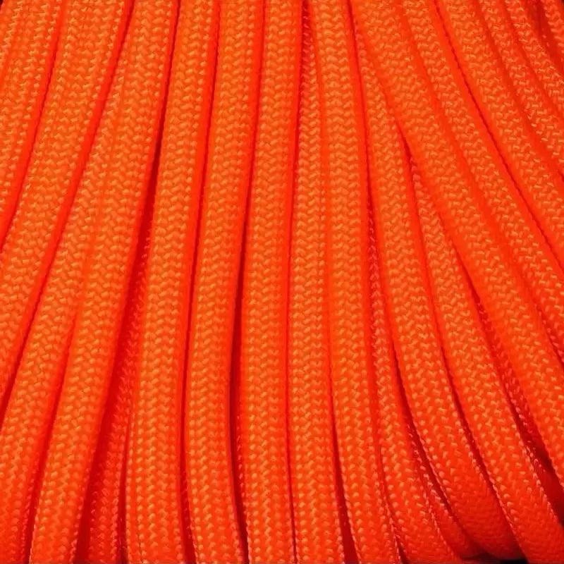 550 Paracord Neon Orange Made in the USA Polyester/Nylon (100 ft.)