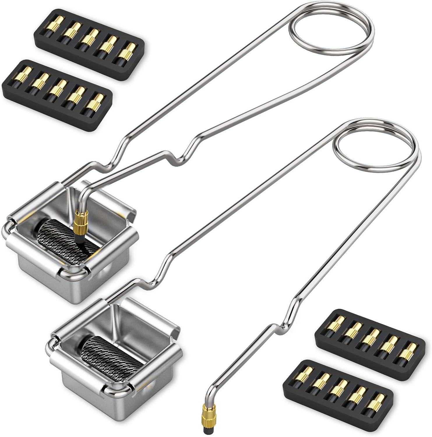 Single Flint Striker Spark Lighter, 2PCS Flint Torch Igniter with 20 Extra Flint