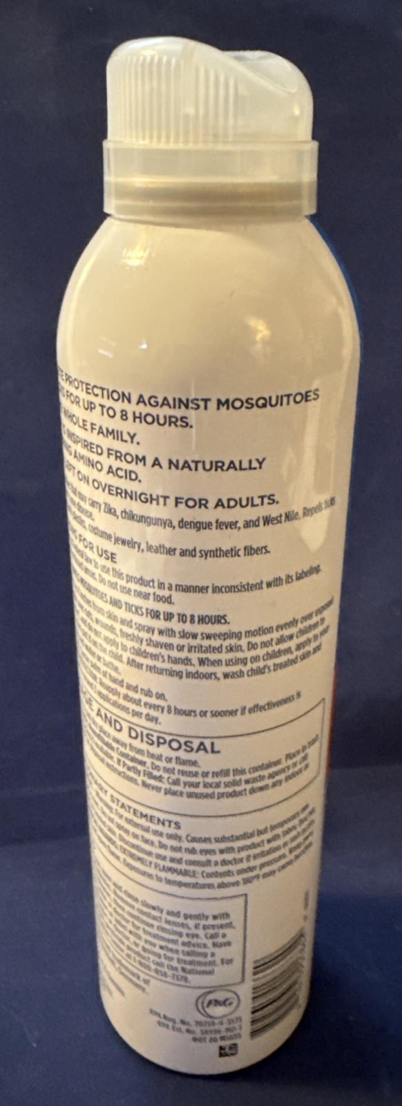 ZEVO On-Body Mosquito & Tick Insect Repellent Spray -Odorless -Non Sticky – 6oz.