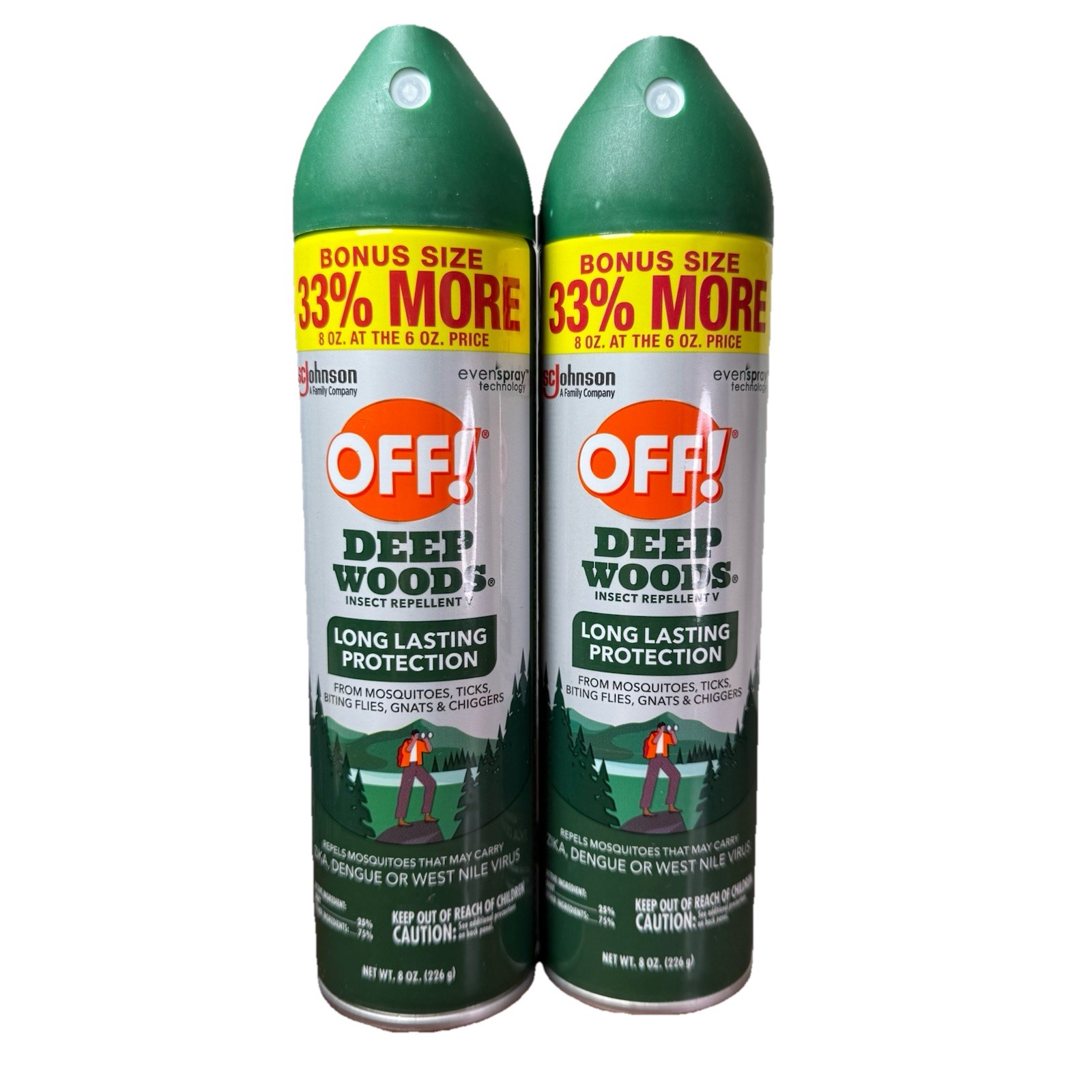 OFF! Deep Woods Insect Repellent Spray 2-Pack (2x 8oz) 8 Hour Protection