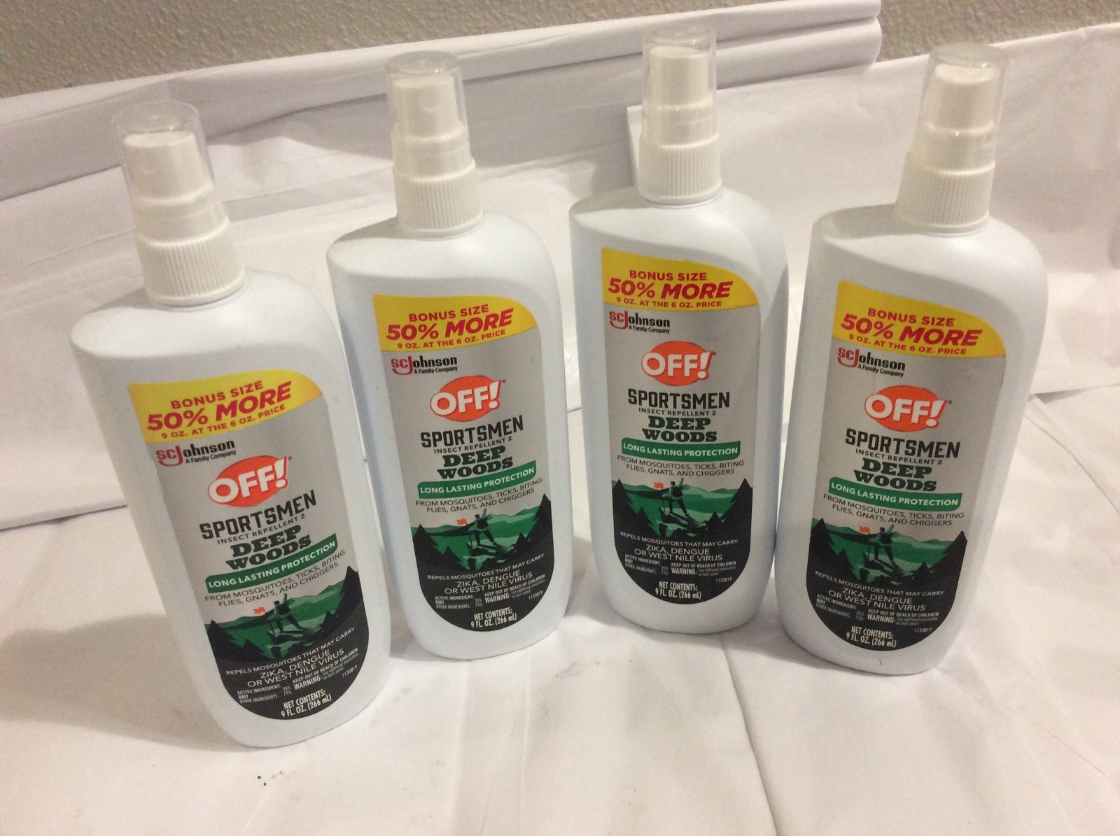 (Lot of 4) OFF! Deep Woods INSECT REPELLENT 2 Liquid Spray Pump 9oz