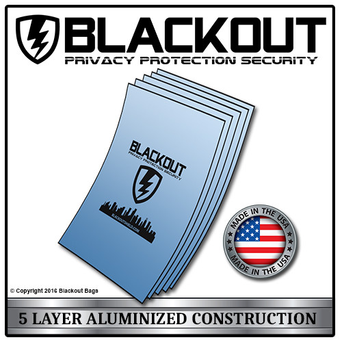 FARADAY CAGE EMP ESD BAGS 3 PC PHONE SIZE 5″ X 7″ ULTRA THICK By BLACKOUT