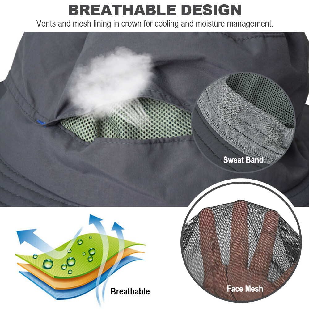 Anti-Mosquito Bee Insect Bug Head Net Hat Sun Protection Mesh Cap For Outdoor