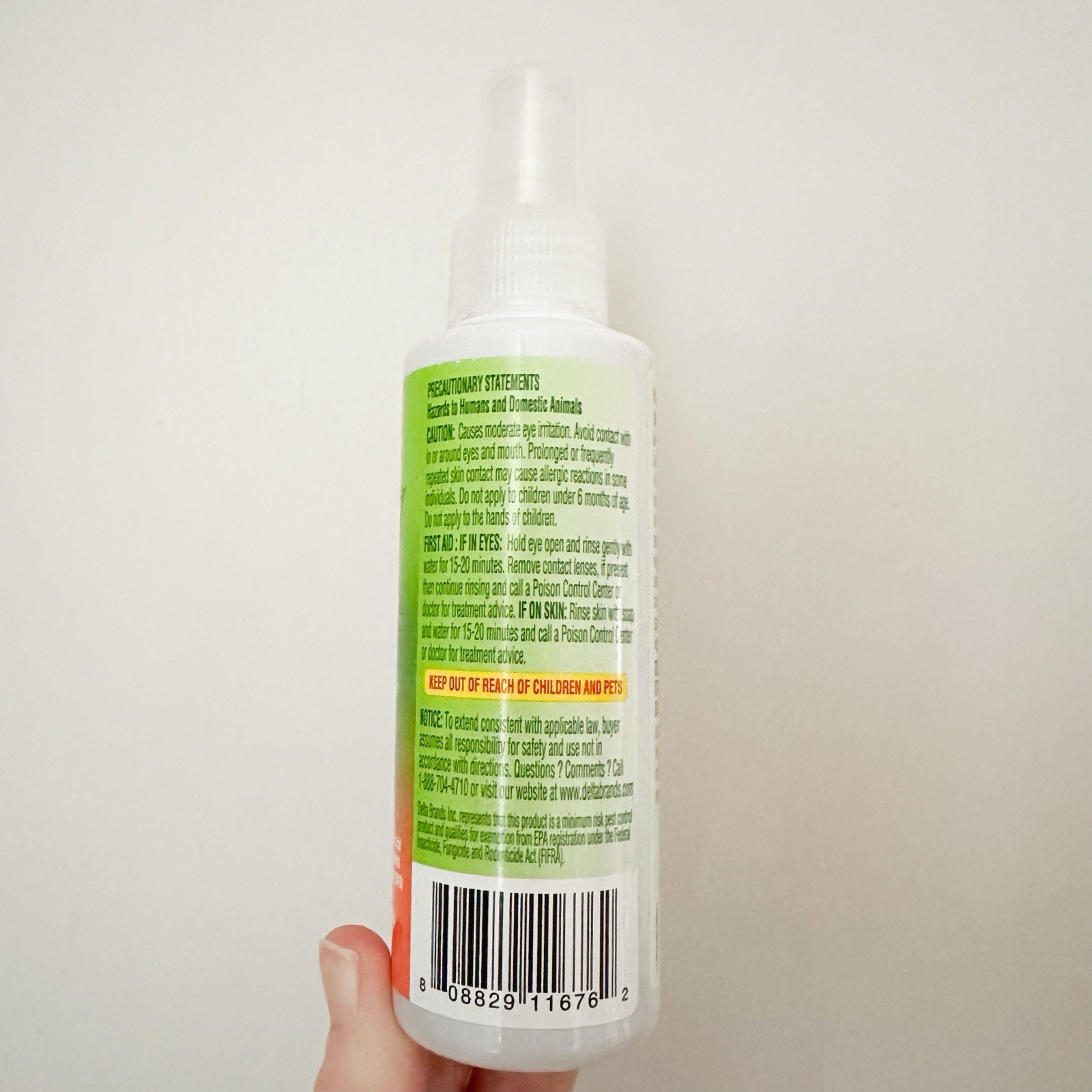 Personal Care Insect Mosquito Repellent, Plant-Based, 4 fl oz Deet free