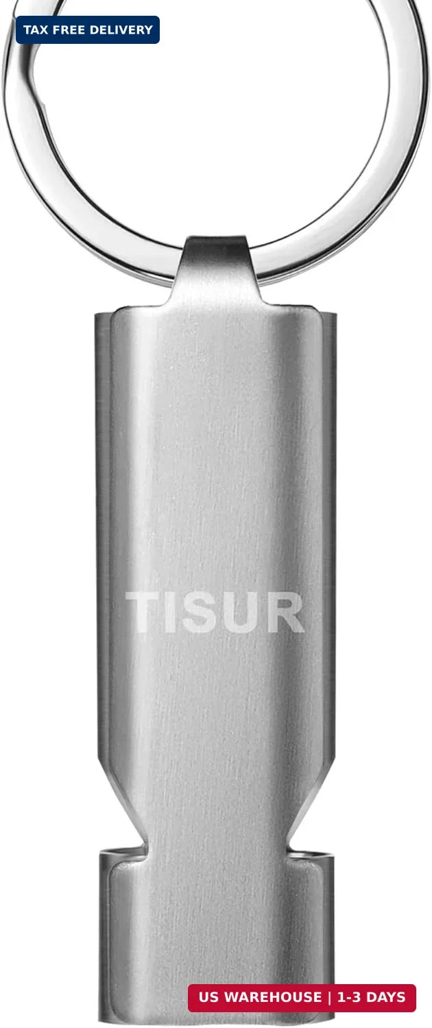 TISUR Loud Emergency Whistles,130db+ Lifeguard Safety Whistle Keychain for Survi
