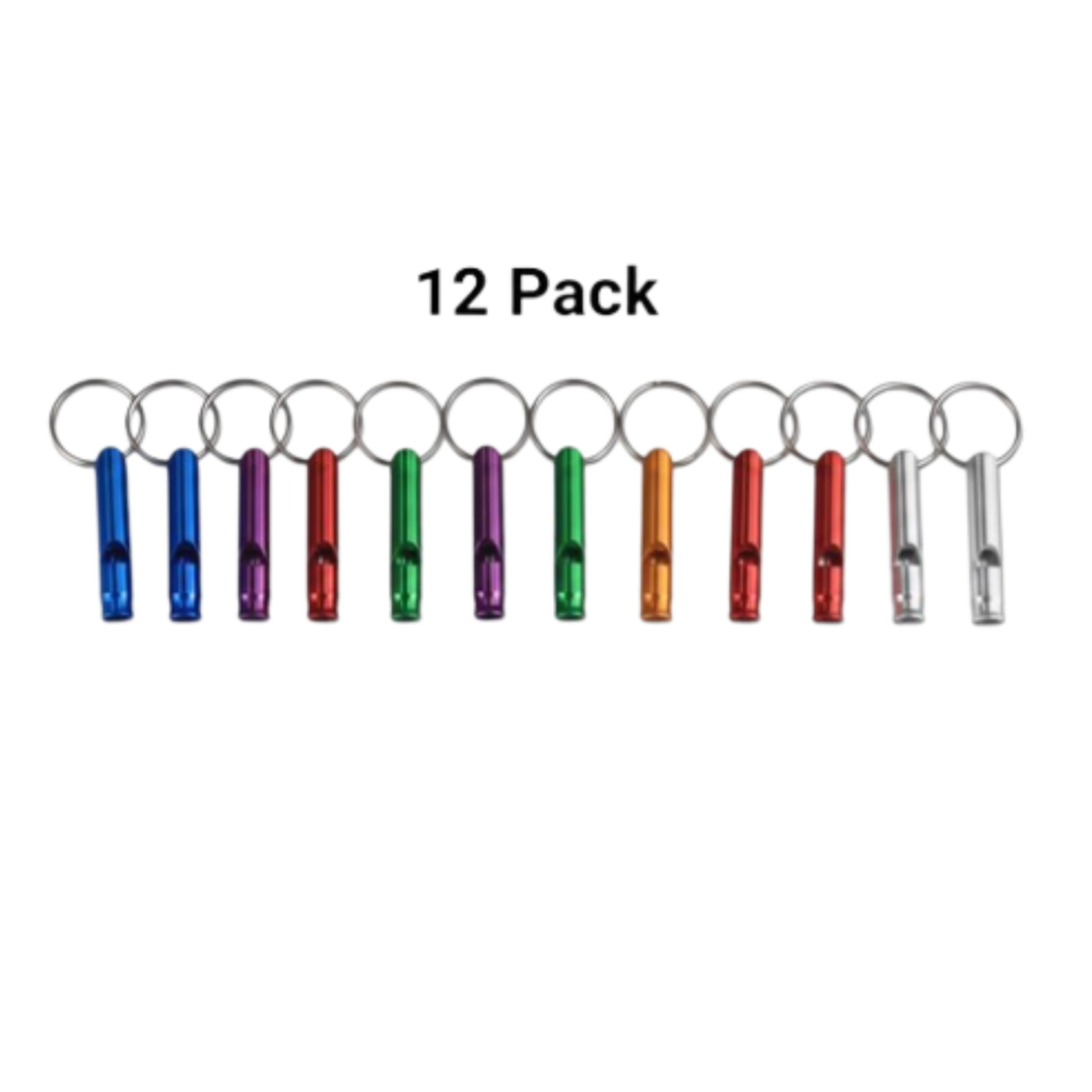1-24pc Mini Survival Emergency Whistles Keychain Camping Hiking Outdoor Tool