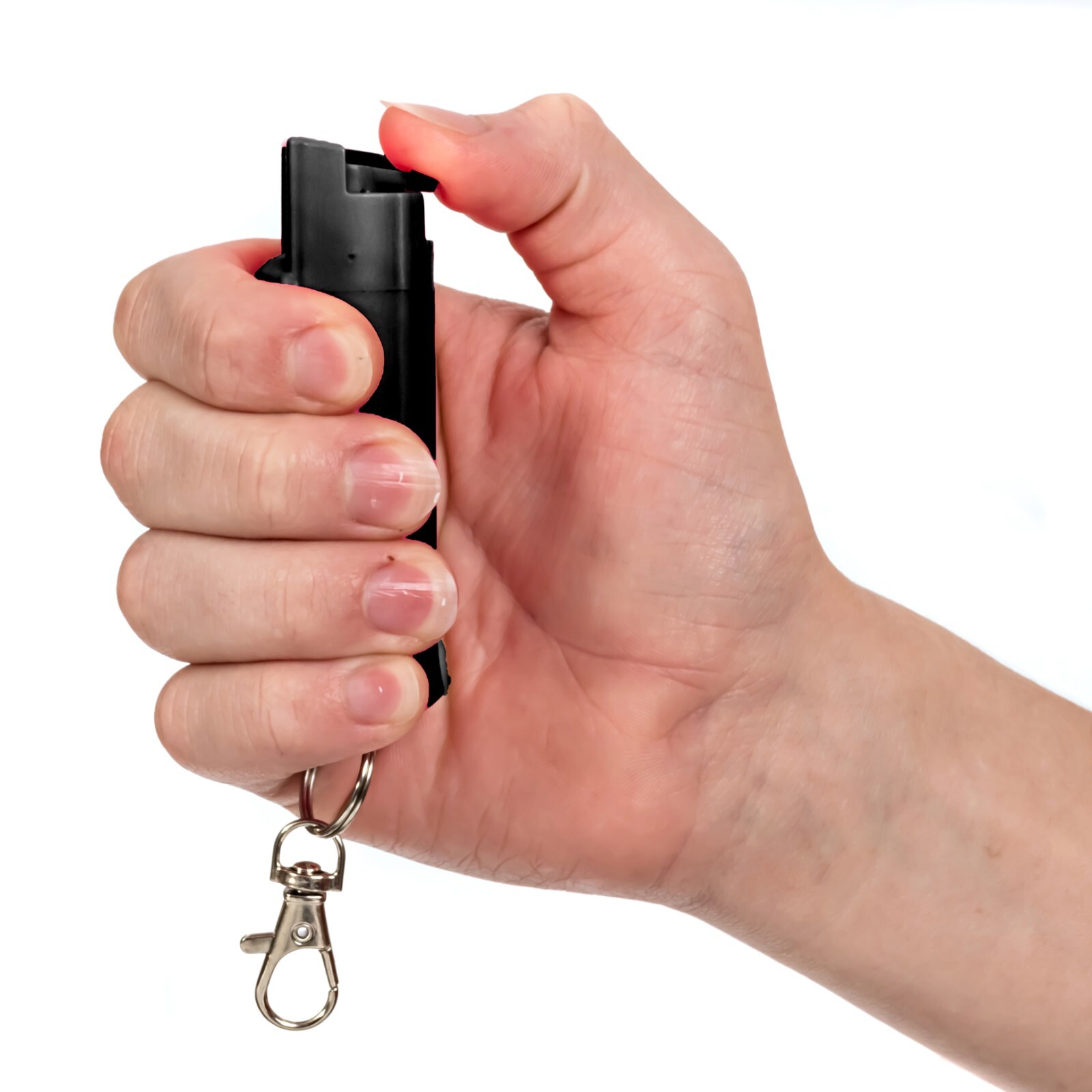 2 Pack Burn Pepper Spray 1/2oz Black Self Defense Security Keychain Twist Top