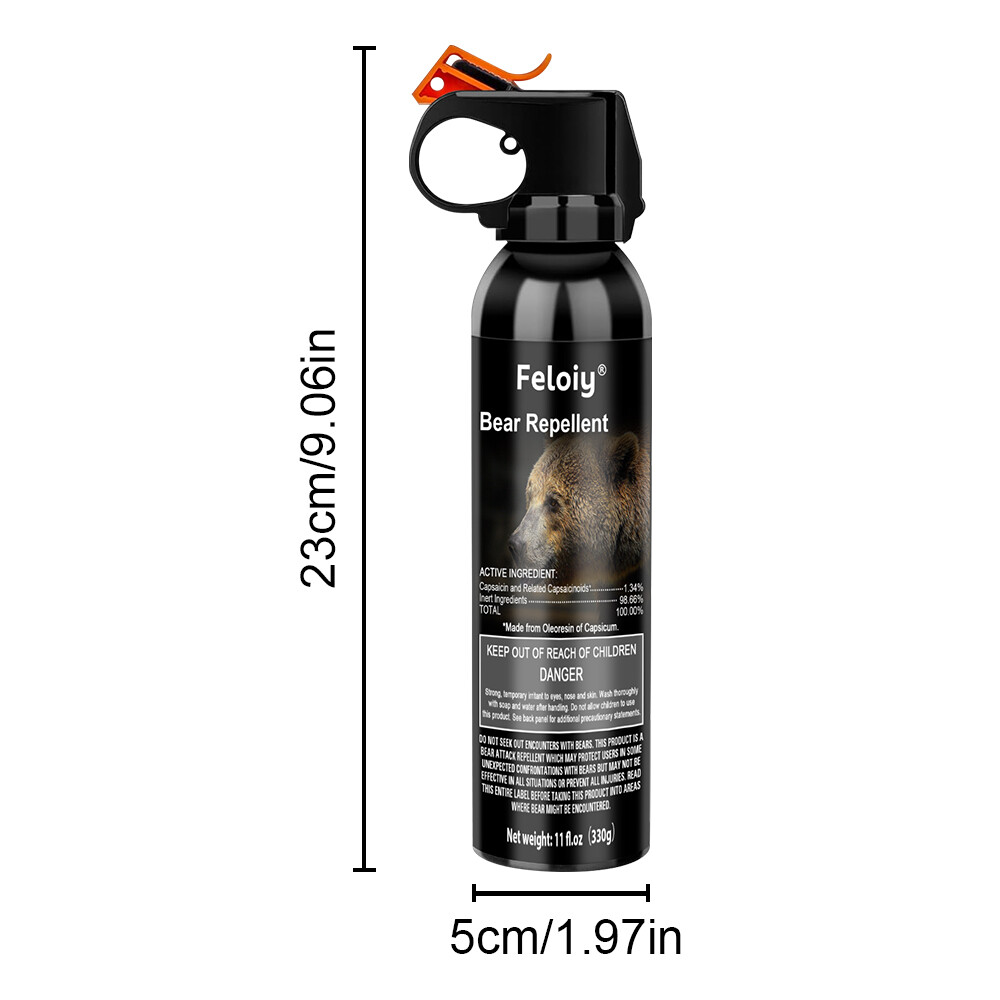 Feloiy Maximum Strength Bear Spray 11oz w/ Holster – Bear Repellent