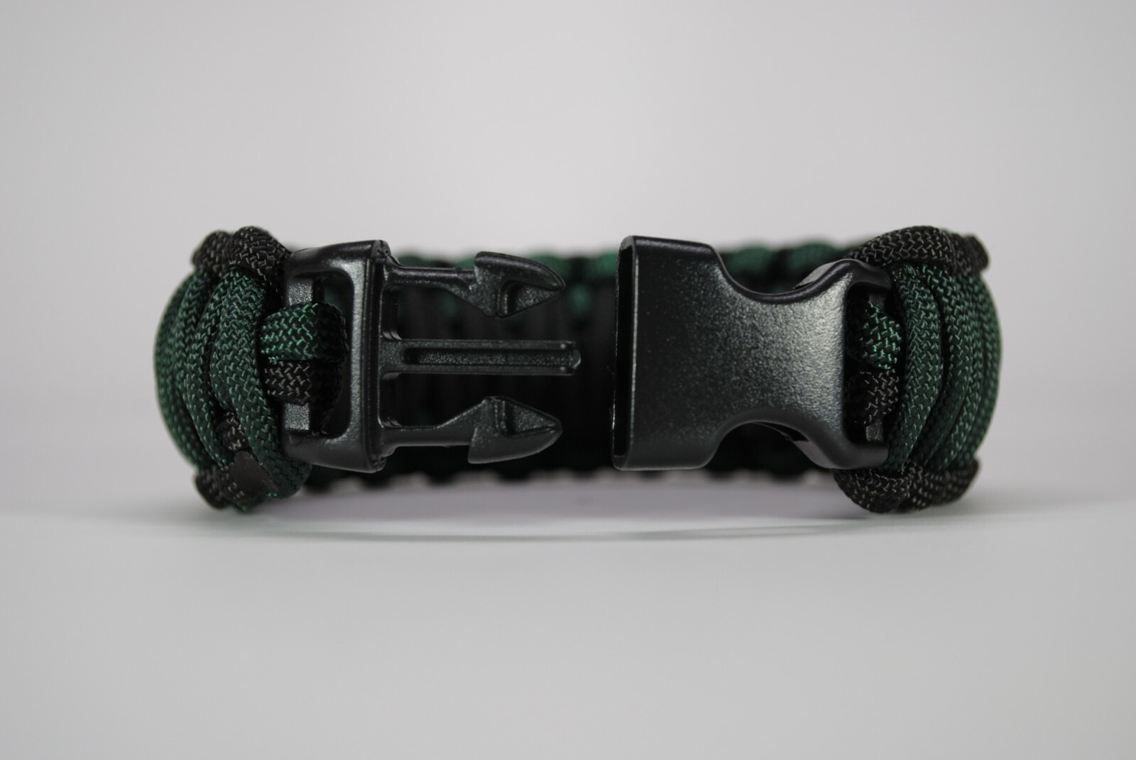 550 Paracord Survival Bracelet King Cobra Black/Emerald Green “Made in the USA”
