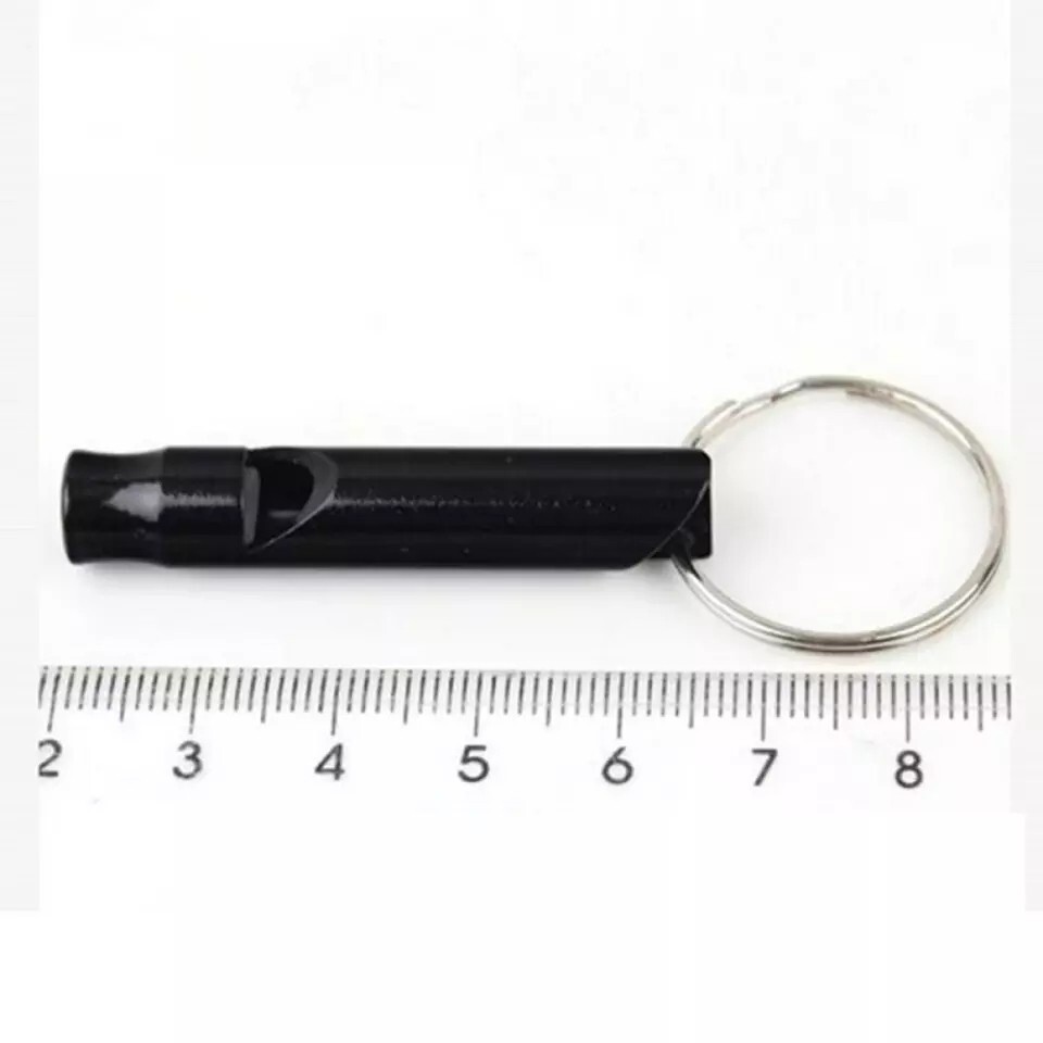 2PC Mixed Colorful Aluminum Survival Metal Whistle Self Defense Keychain Outdoor