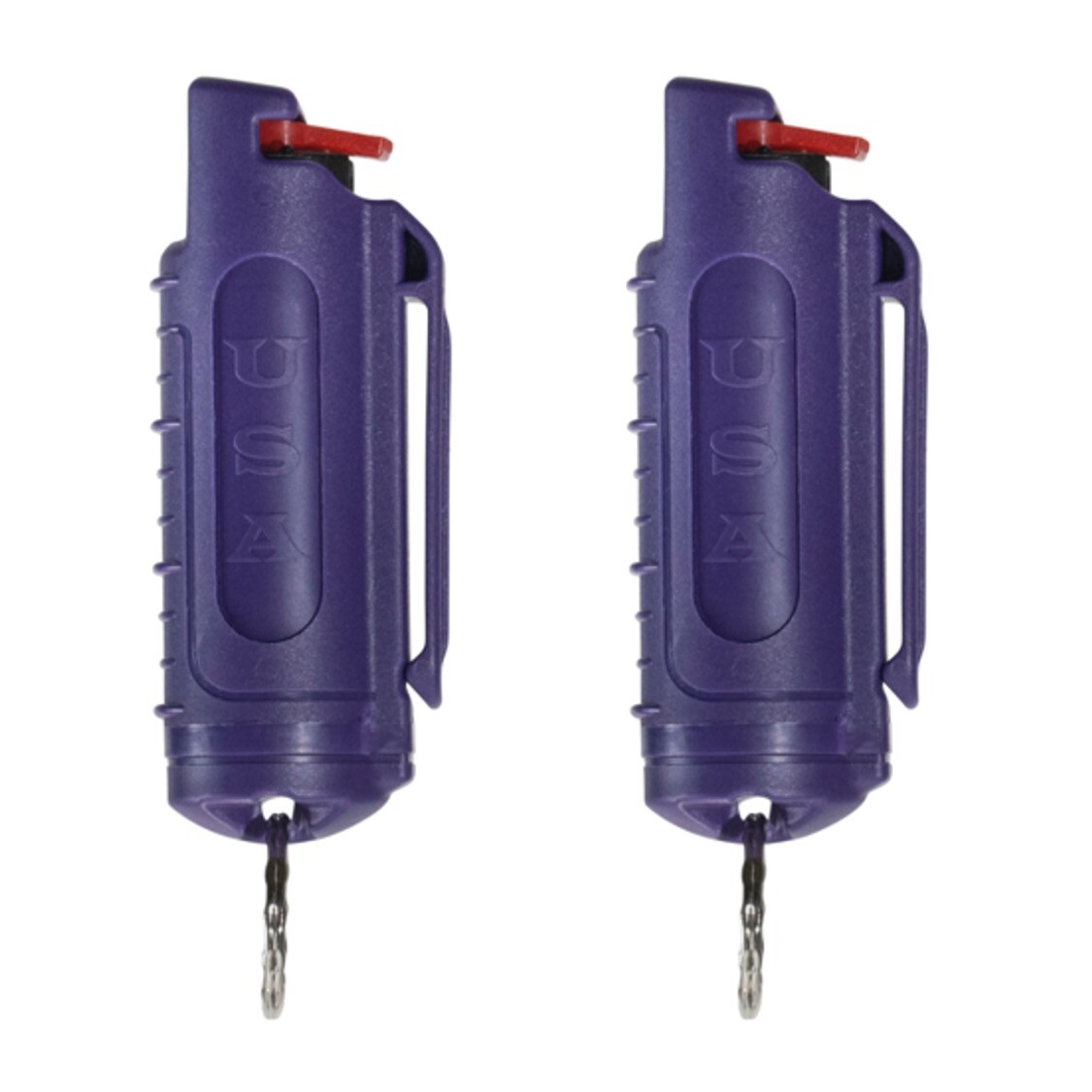 2 Police Magnum pepper spray .50oz purple molded keychain defense protection
