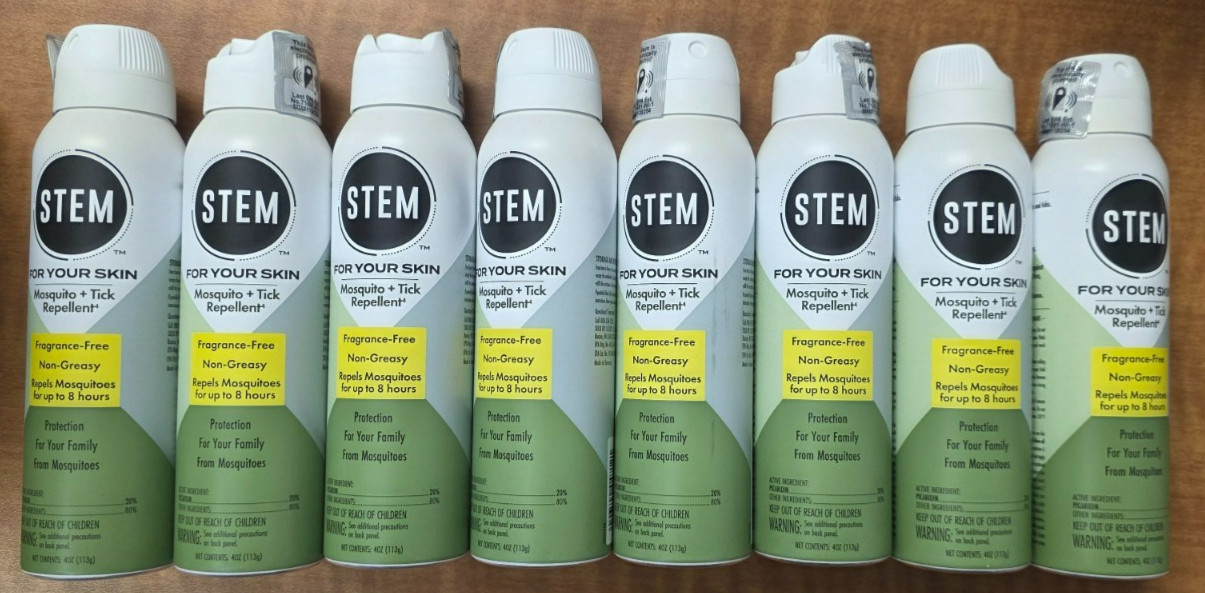 8 Bottles Stem Mosquito & Tick Repellent, Non-Greasy & Lasts for 8 Hours, 4Oz Ea