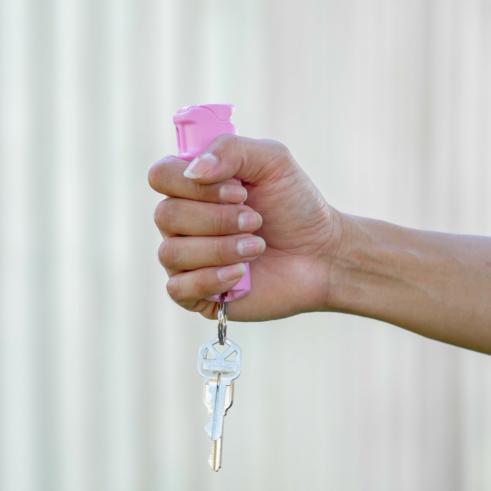 Police Magnum pepper spray .50oz pink flip top keychain self defense protection