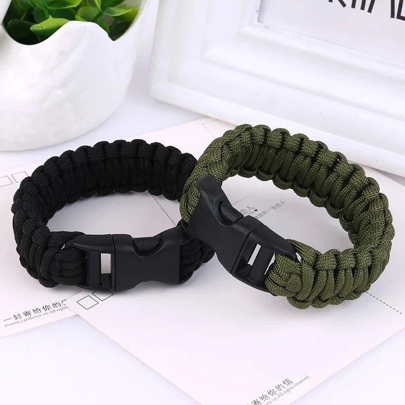 Outdoor Adjustable Paracord Survival emergency Rope Bracelet