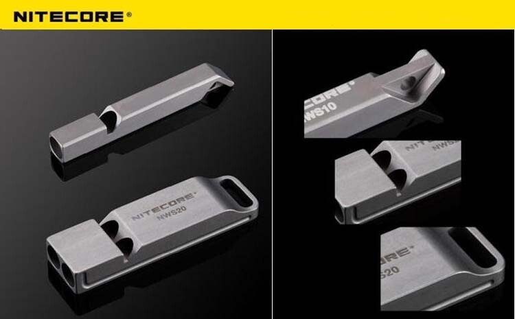 100% New Nitecore Titanium Lifesaving Emergency Survival SOS 120db Whistle