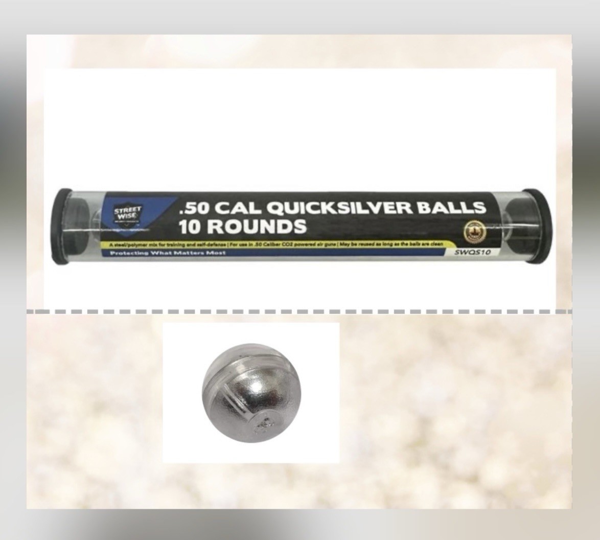 1 tube SILVER BALL 10 Round REFILL for POLICE 0.50 cal heat Launcher **READ*