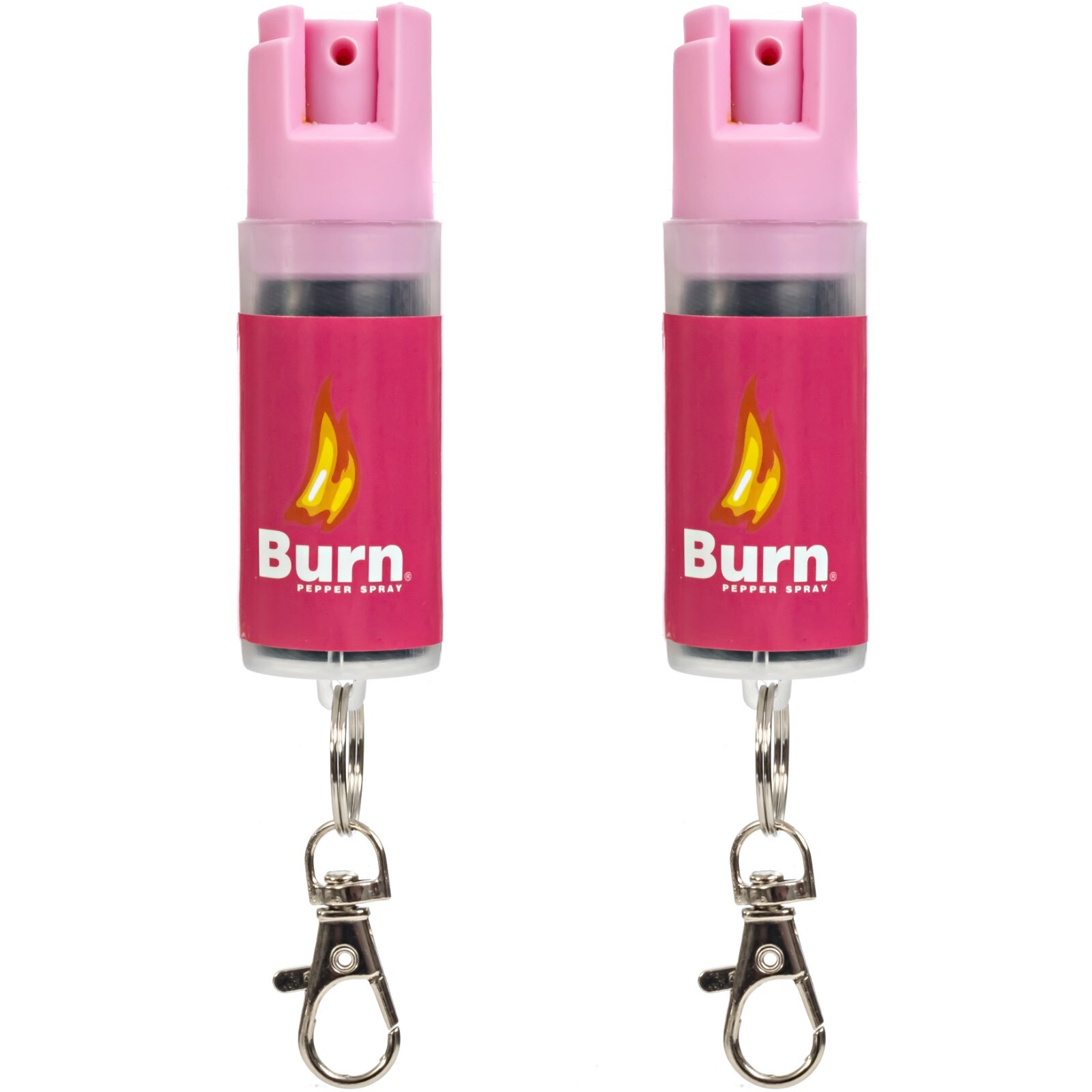 2 Pack Burn Pepper Spray for Women Self Defense Security 1/2 oz Pink