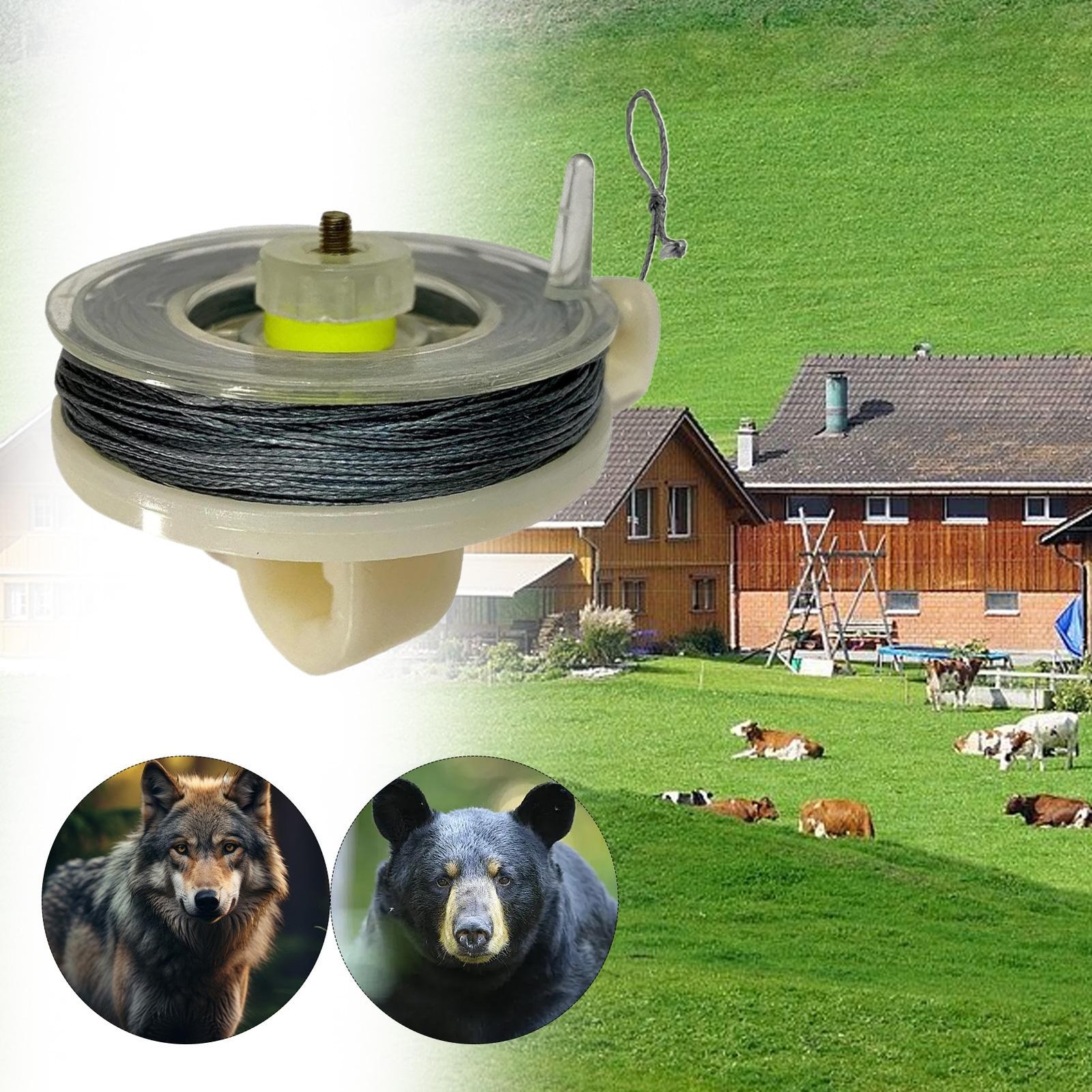 Perimeter Trip Alarm 82ft Trip Wire Reusable Reel Weatherproof Early Warning