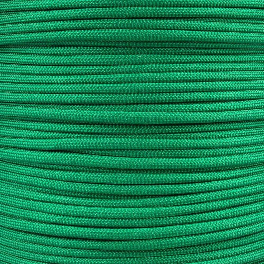 Jewel Green Paracord Planet Solid Color 550lb Paracord – 7 Strand Type III Nylon