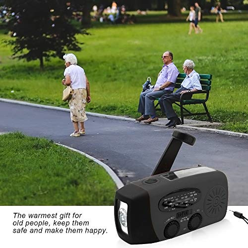 Upgrade Portable Solar Emergency Weather Radio Hand Crank AM/FM NOAA Survival