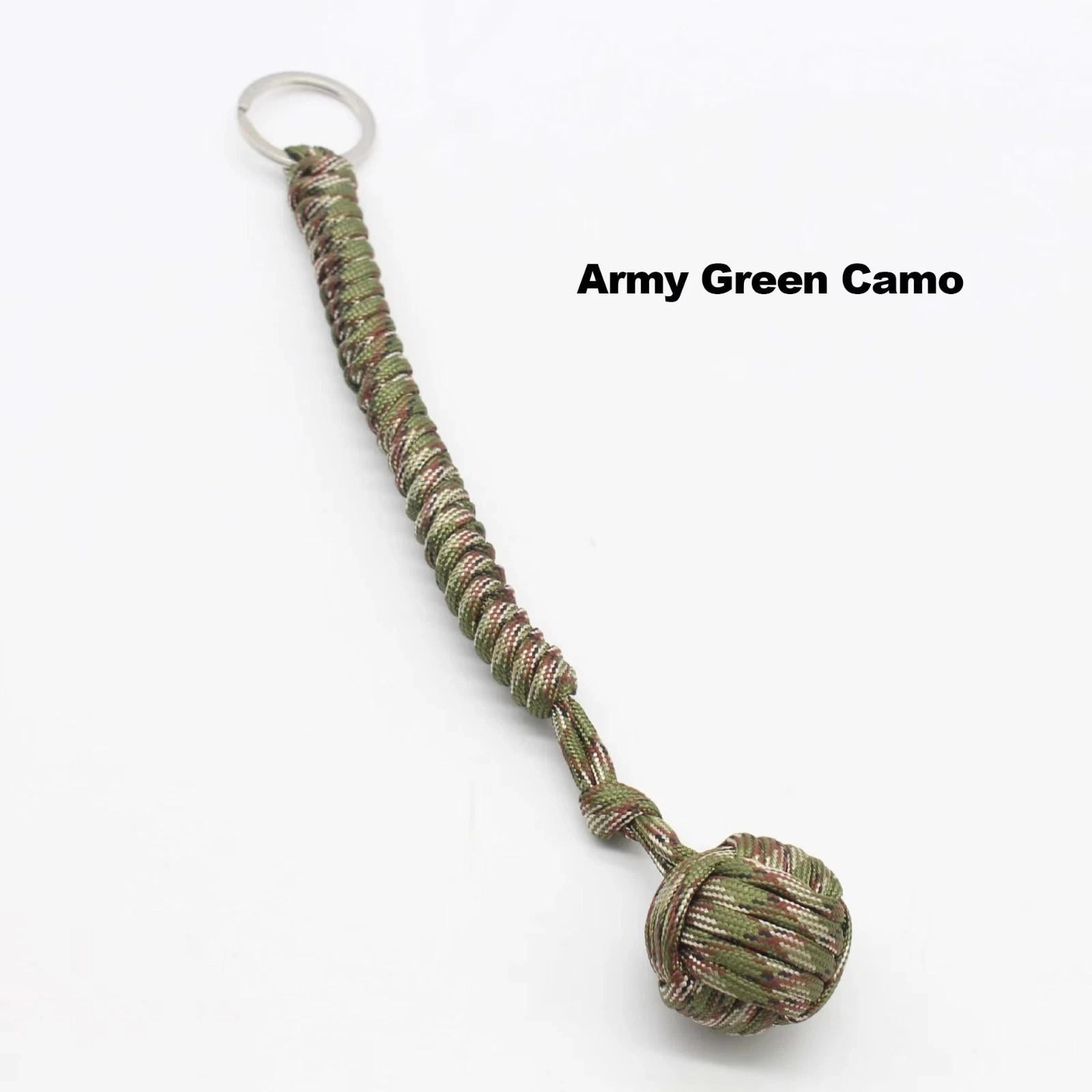 Paracord Monkey Fist Style Keychain Outdoor Hiking Accessory