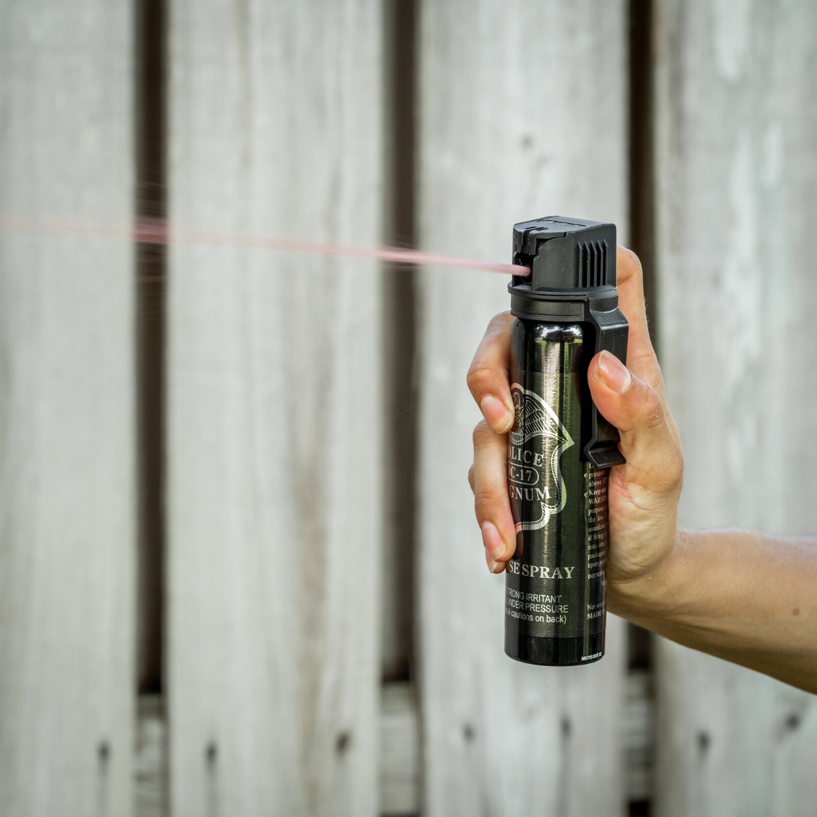 2 POLICE MAGNUM Pepper Spray 5 Ounce Flip Top Belt Clip Fogger Safety Security