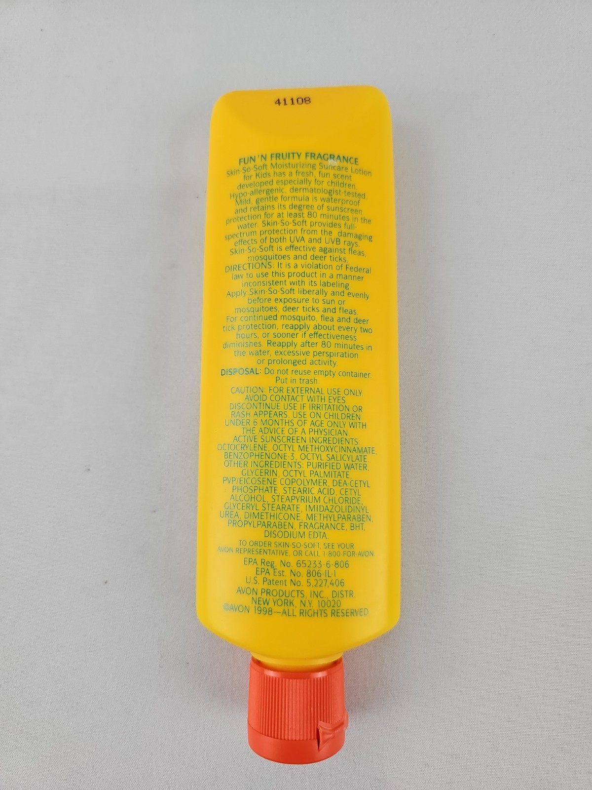 Avon Skin So Soft Fun’N Fruity Moisturizing Suncare for Kids SPF30 Bug Repellent