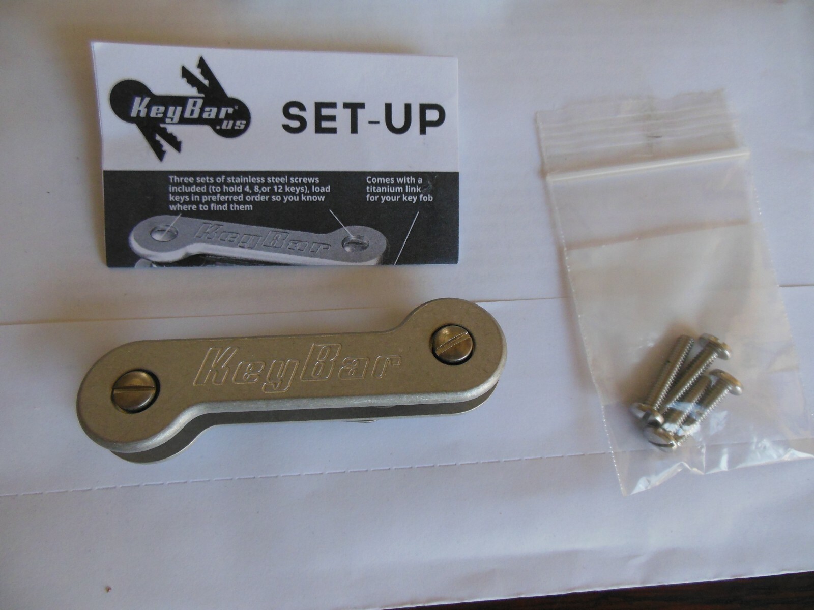 Key Bar ** ALUMINUM ** With Titanium Link ** Free Shipping