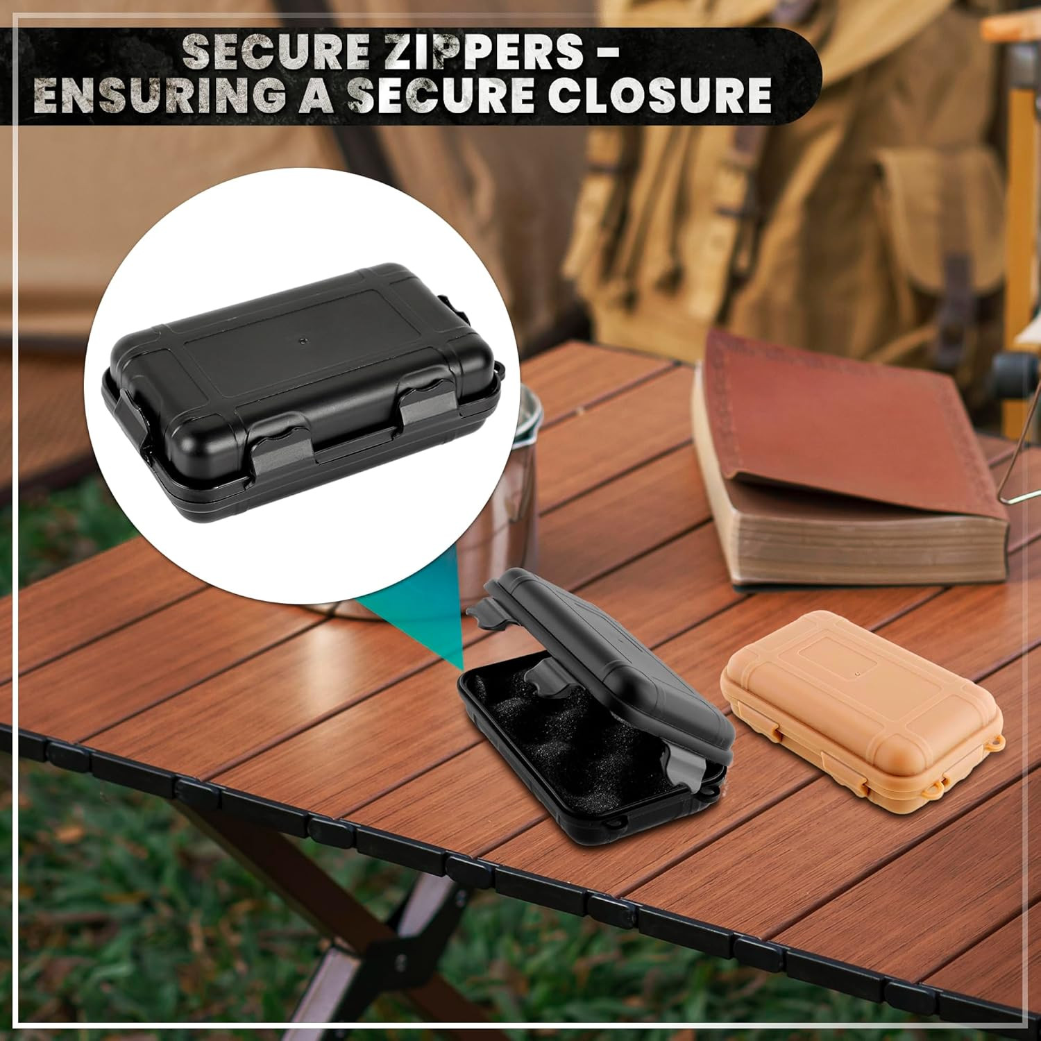 2 Pcs Small Hard Case with Foam – 4.92 x 2.95 Small Waterproof Box, Geocache …