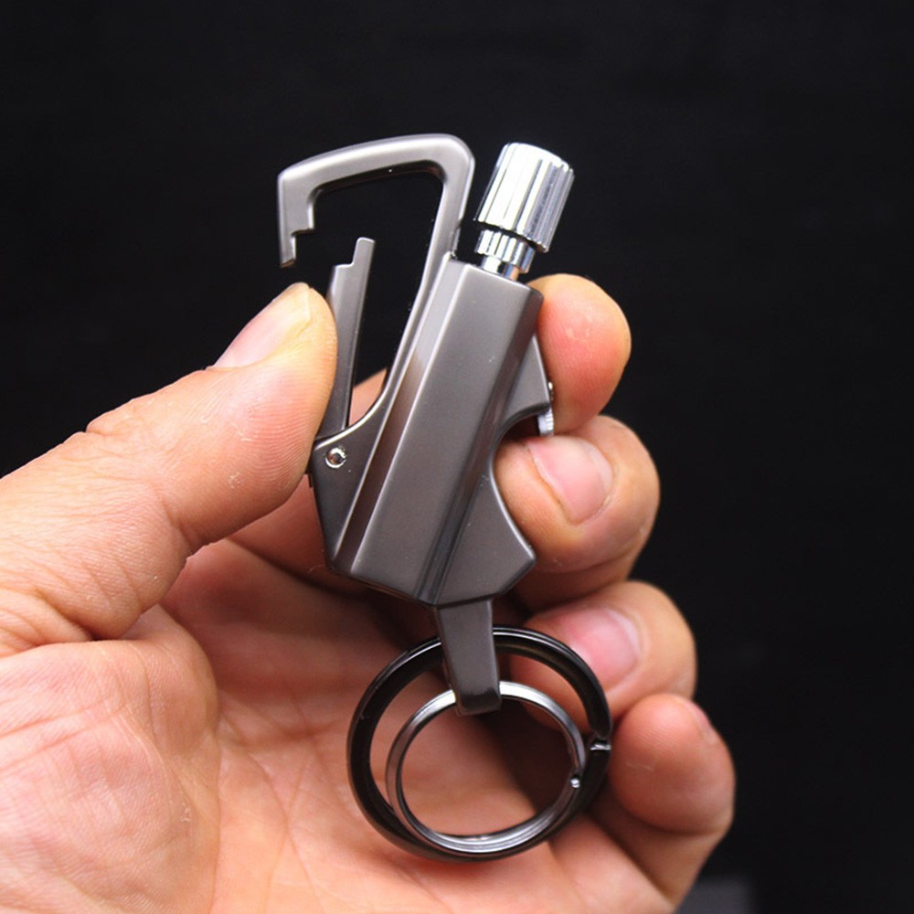 1-3Pack Permanent Match Infinity Lighter with Multitool Keychain Bottle Opener