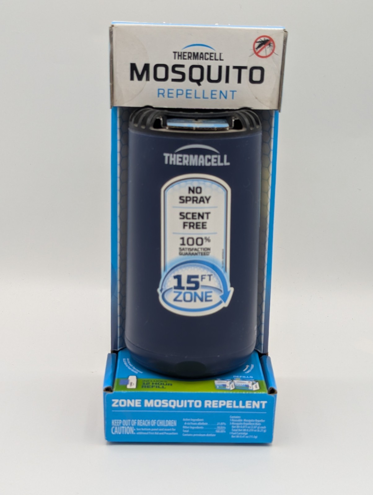 New Thermacell Patio Shield Mosquito Repeller No Scent Protection Midnight Navy