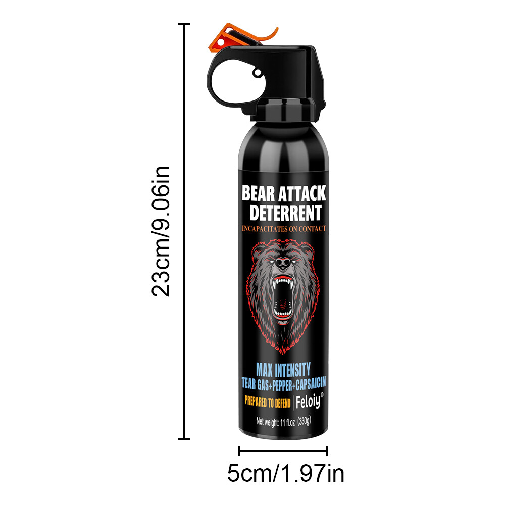 Feloiy BEAR Attack Deterrent Spray 11oz w/ Holster Outdoor Self-Defense
