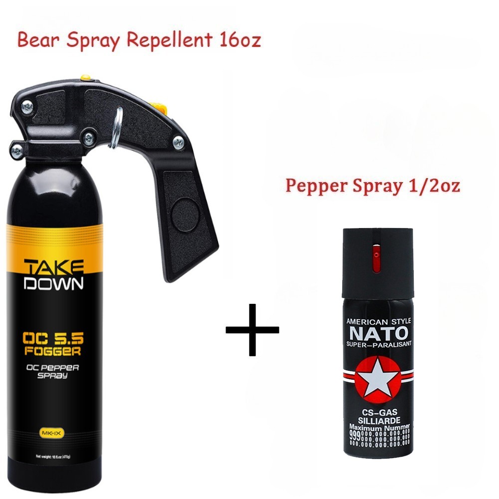 Take Down Pepper Spray W/ Spray Bag With 1 Pack Free Peper Spray 1/2oz 16oz 30ft