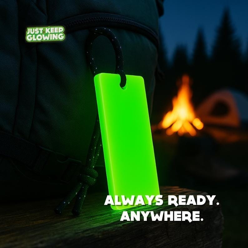 Glow in Dark Emergency Light Reusable Camping Survival Gear EDC