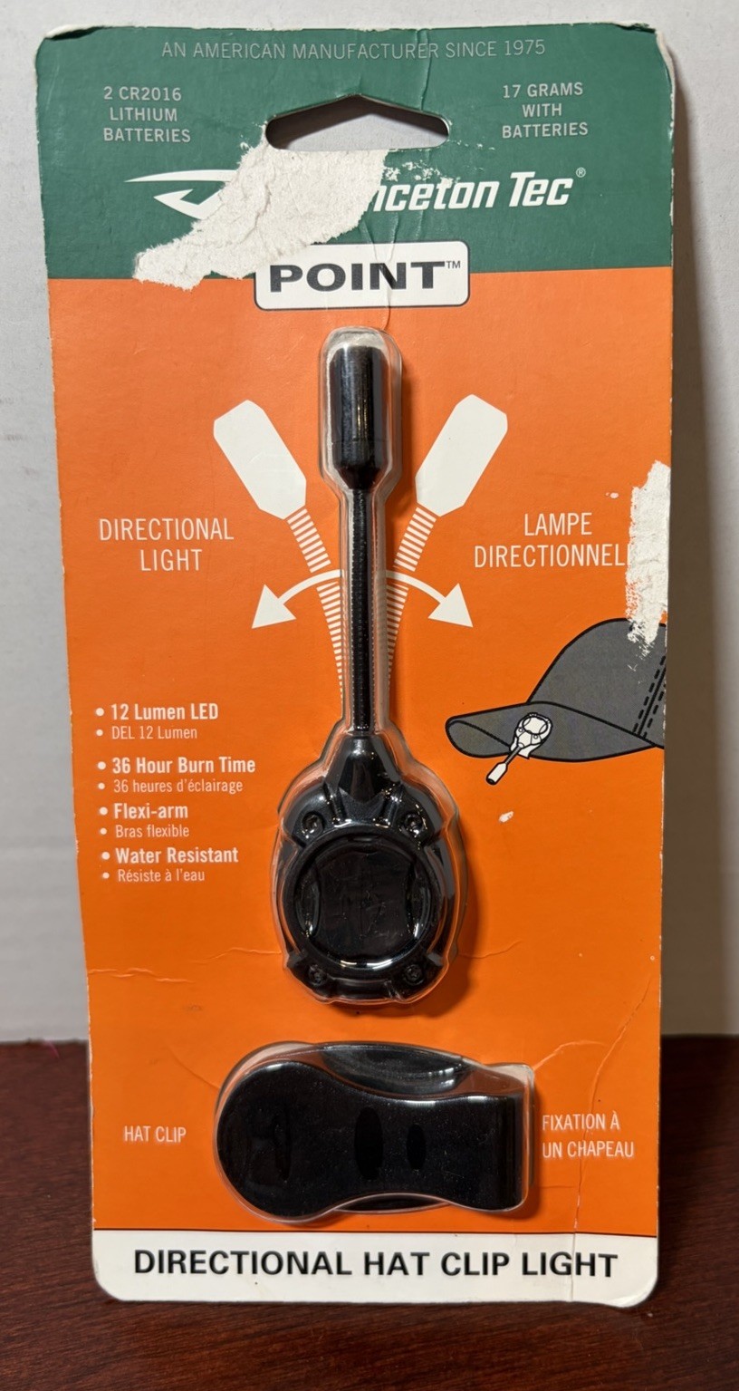 Princeton Tec Point Hat-Clip, Black Body MPLS-1-HAT NEW *Retired
