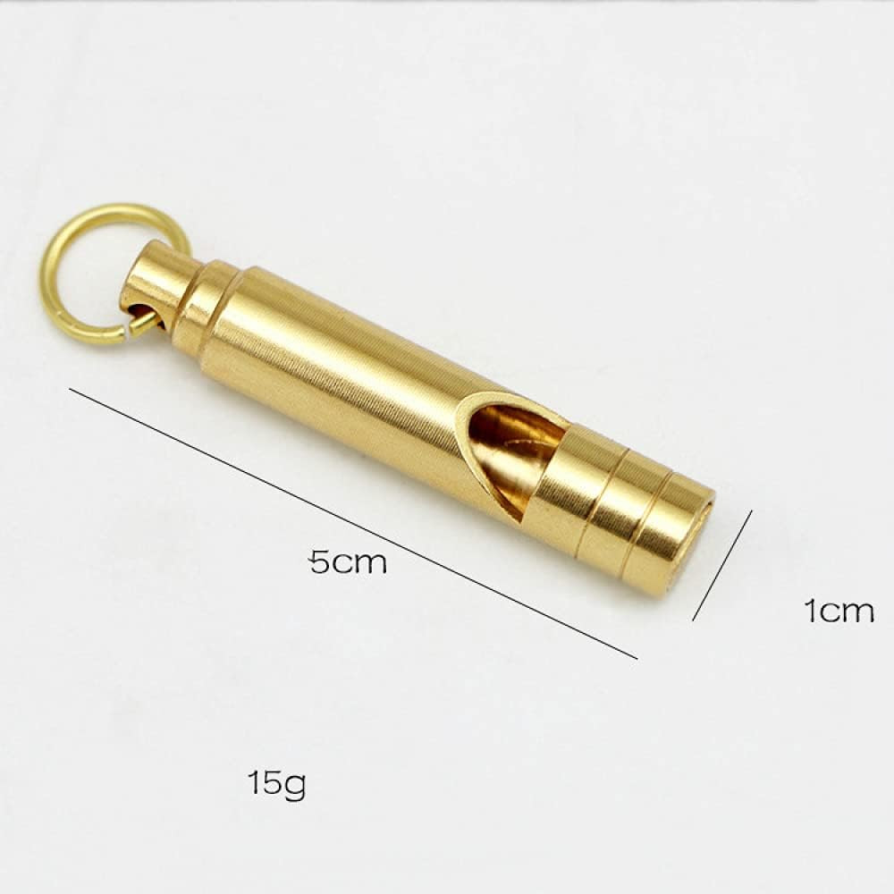 Brass Metal Emergency Whistles – 2 Pcs Adults/Kids Outdoor Loud Sound SOS Sur…