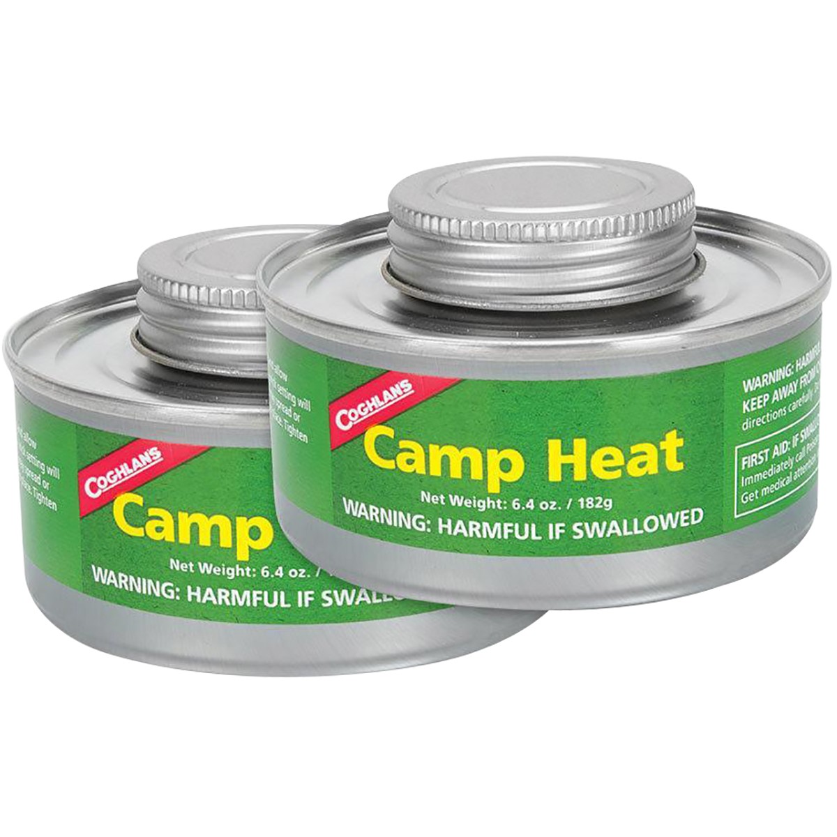 Coghlan’s Camp Heat Emergency Cooking Fuel Can (6 Pack), Recloseable 4-6 hr Burn