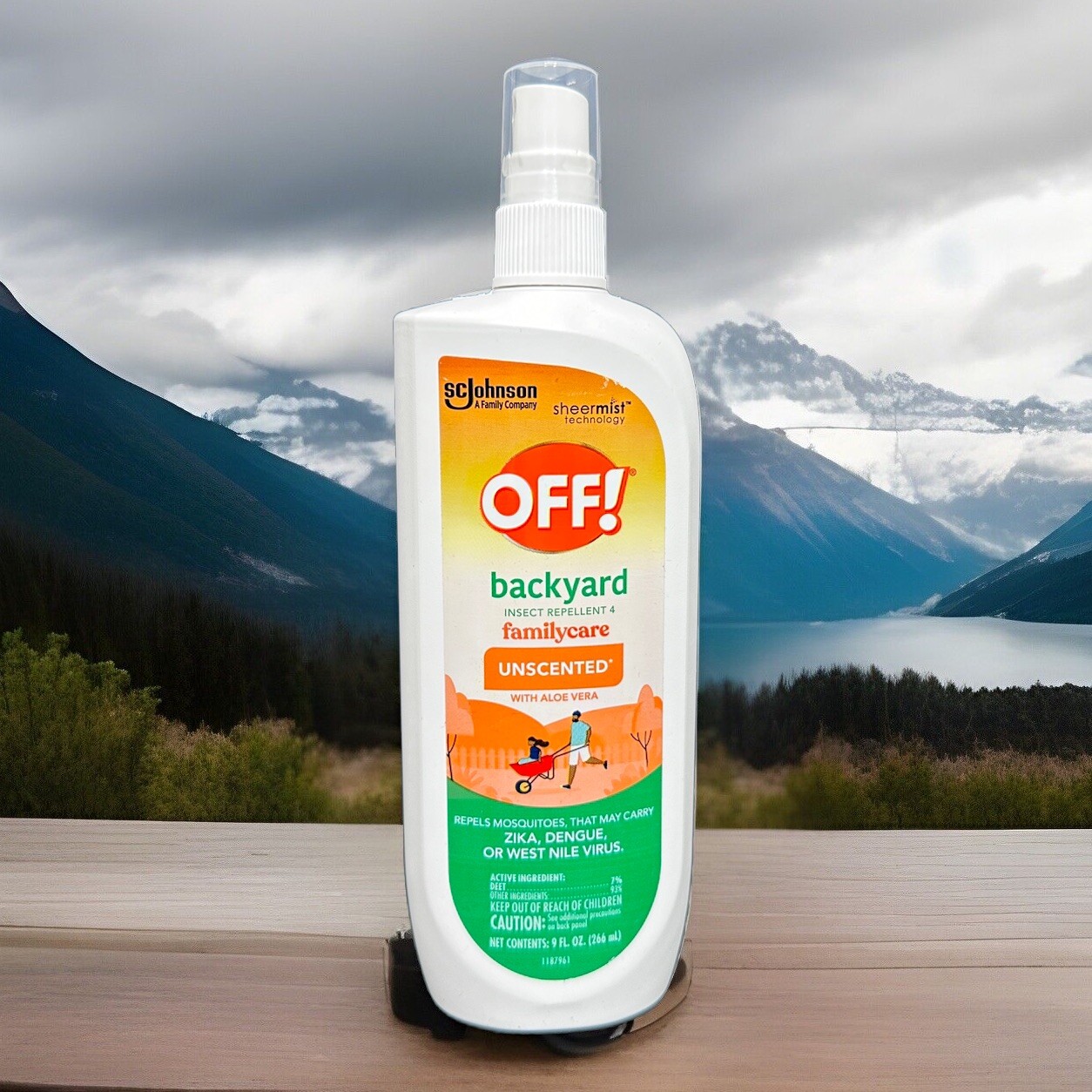 Off! Backyard Insect Repellent 4 Familycare Unscented Aloe Vera 9 fl oz *2PACK*