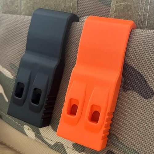 Emergency Safety Whistle with Flexible Clip, Loud Tactical EDC Whistle Orange