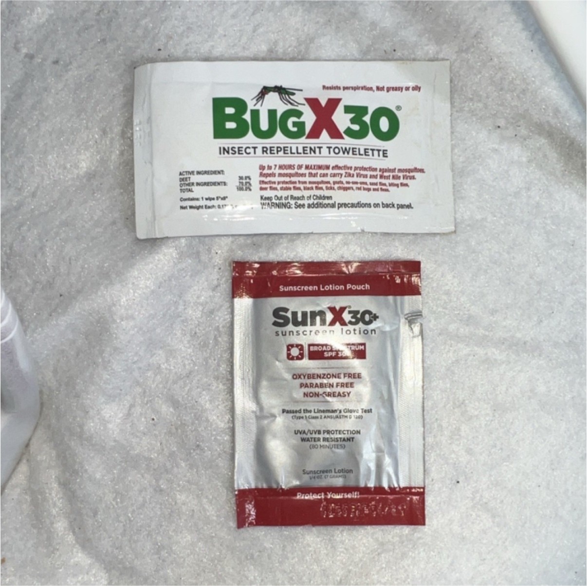 BugX30 Insect Repellent Bug & Fly 7 Hrs Protection & SPF 30 Sunscreen samples