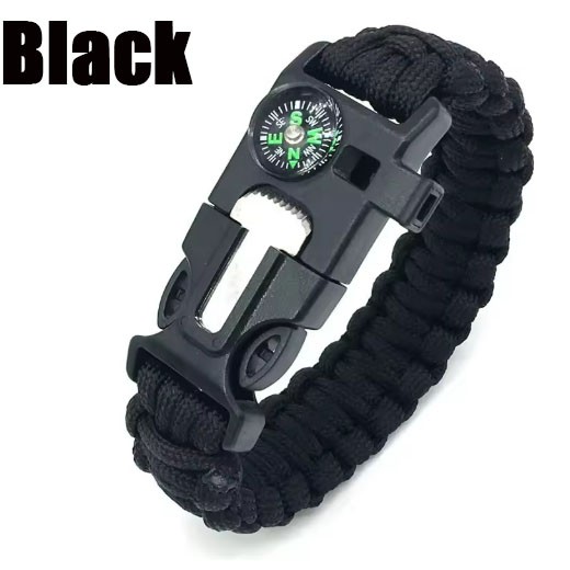 Compass Bracelet With Flint Seven Core Paracord Bracelet Inginiter Outdoor Tool