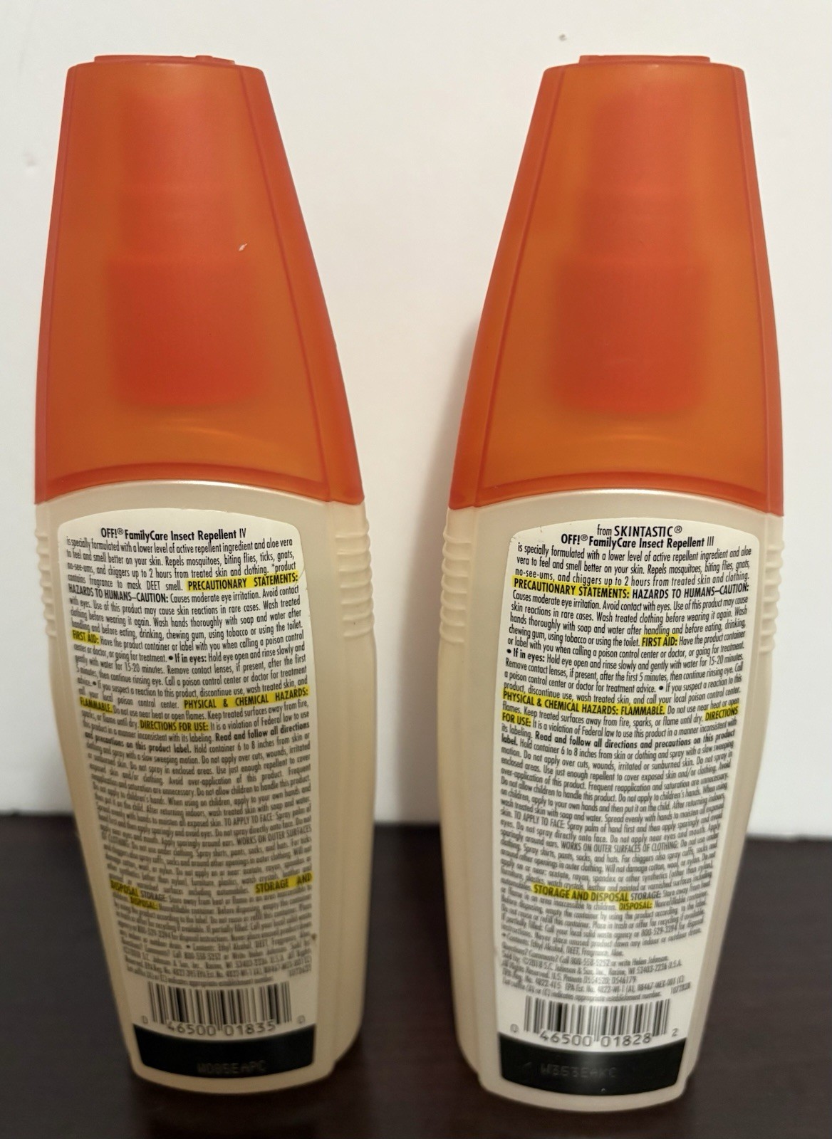 Lot Of 2 Family Care Insect Repellent III IV Unscented & Tropical Fresh 6 Fl Oz