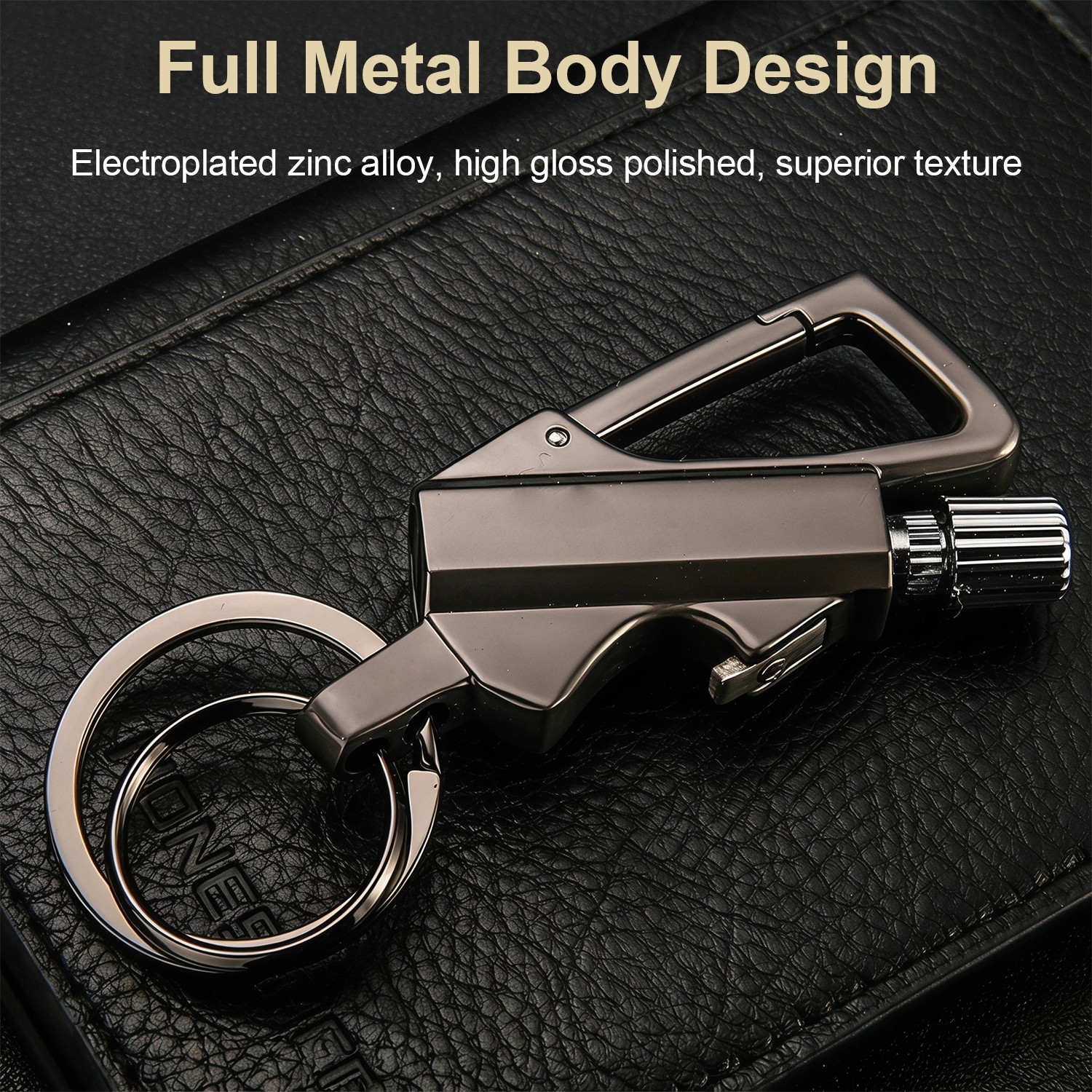 Permanent Match Infinity Lighter w/ Multitool Keychain 2 in 1 Lighter Pipe Metal