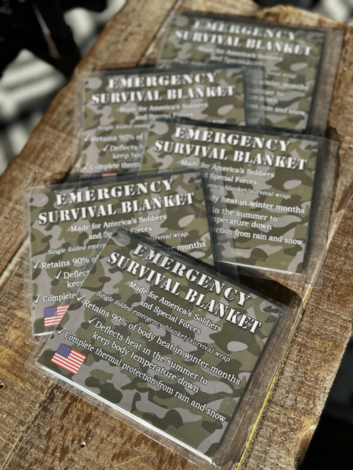 🪖 5-Pack Emergency Survival Blankets | Family Preparedness Pack | Military