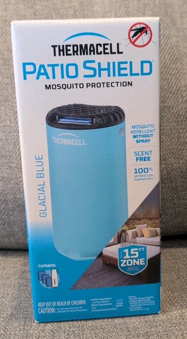 THERMACELL Patio Shield Mosquito Protection Glacial Blue Scent Free Brand New