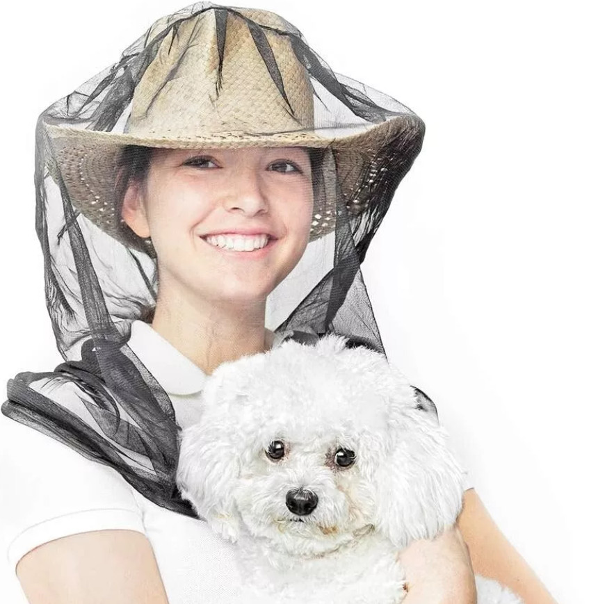 2Pcs Anti-Mosquito Bug Bee Insect Head Net Hat Cap Sun Protection Fishing Hiking