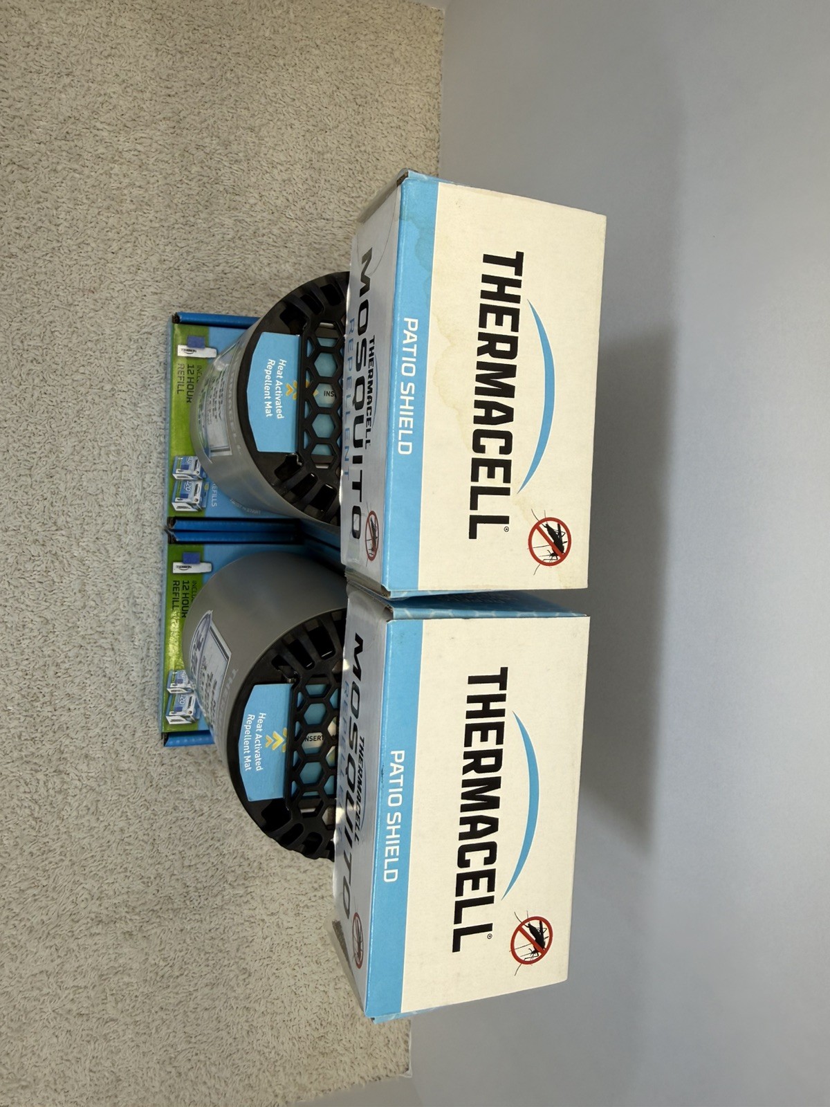 2 Pack Thermacell Patio Shield Mosquito Repeller 12-Hour Fuel + Mats New