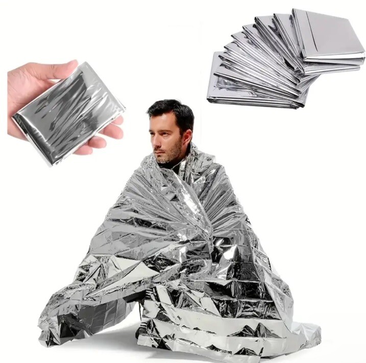 5 PACK Emergency Survival Blanket Solar Safety Insulating Mylar Thermal Heat USA