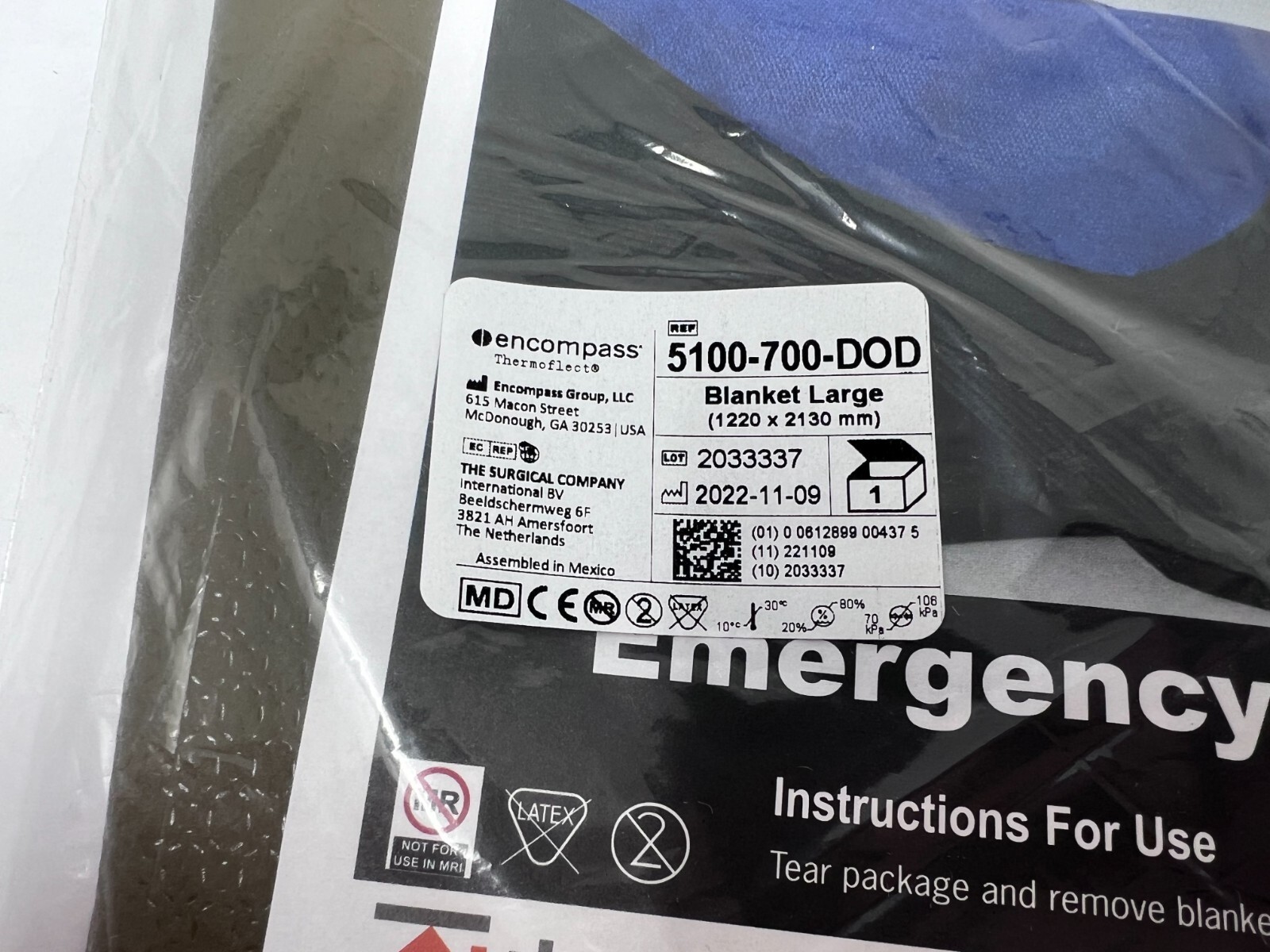 NEW THERMOFLECT Emergency Thermal Blanket EMS, Survival, Go Bag 48″ X 84″